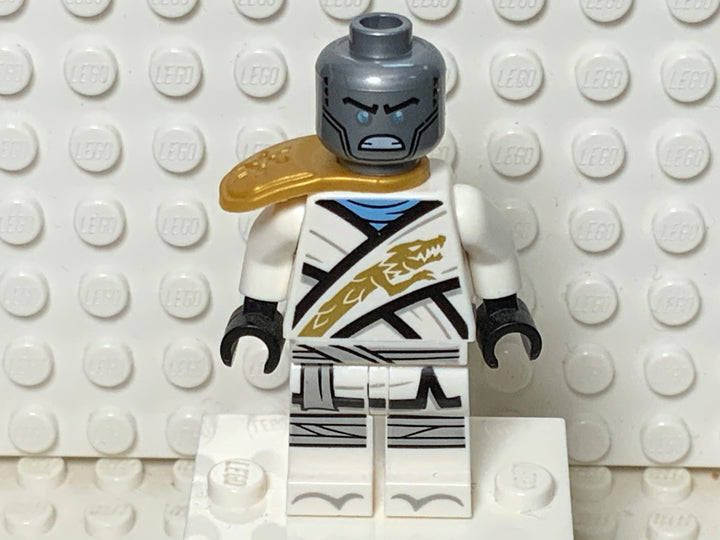 Zane,Legacy, Pearl Gold Armor Shoulder Pad, Flat Silver Head njo670 Minifigure LEGO®   
