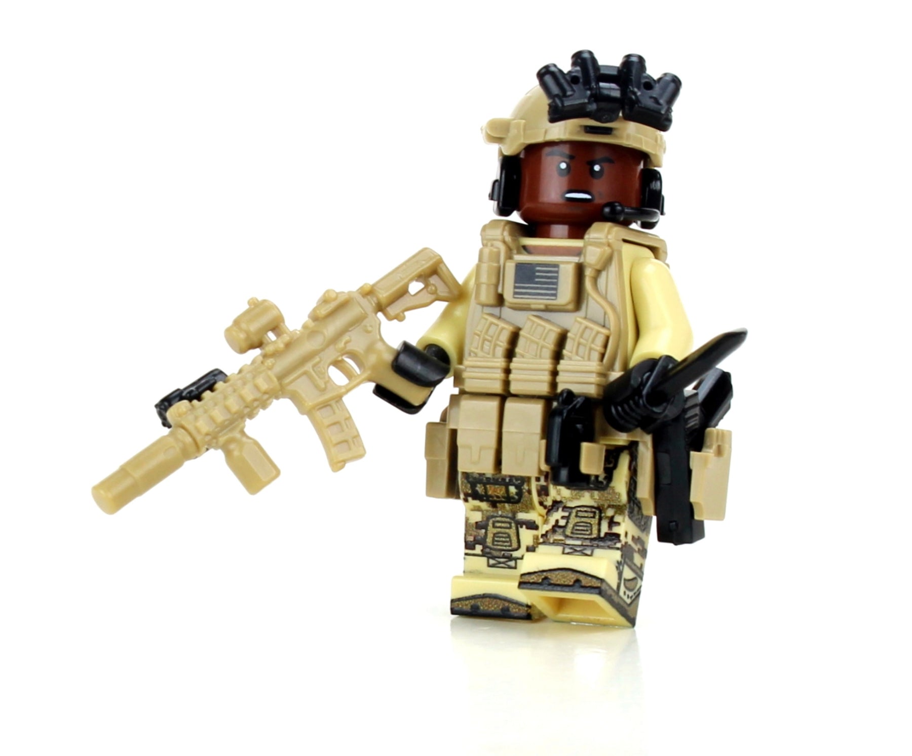 African American Special Forces Soldier Custom Minifigure – Atlanta Brick Co