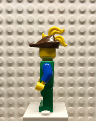Forestman, Blue, Brown Hat, Yellow 3-Feather Plume, cas136 Minifigure LEGO®   