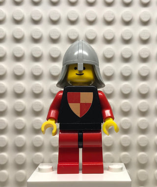Classic Knights Tournament Knight Black, Red Legs with Black Hips, Light Gray Neck-Protector, cas229 Minifigure LEGO®   