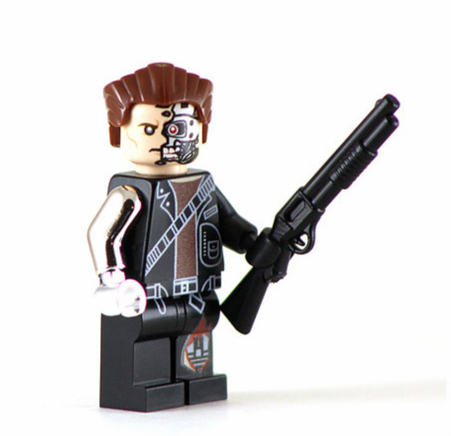 Terminator Mini Figure The Terminator Custom Printed Minifigure – United Brick Co®