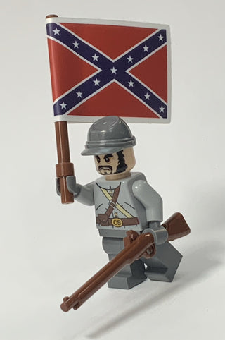 Civil War Custom LEGO® Minifigure, Gray Custom minifigure Atlanta Brick Co   