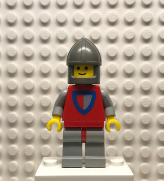 Classic Knight, Shield Red/Gray, Light Gray Legs with Red Hips, Dark Gray Chin-Guard, cas075 Minifigure LEGO®   