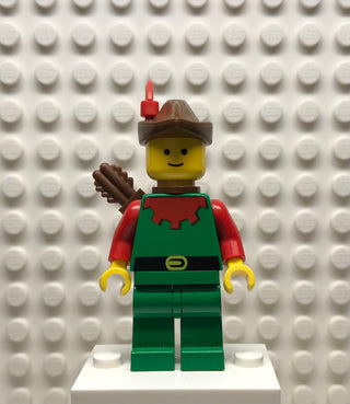 Forestman, Red, Brown Hat, Red Feather, Quiver, cas284 Minifigure LEGO®   