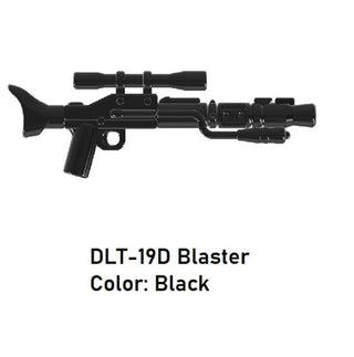 Custom Star Wars DLT-19D Blaster For LEGO Minifigures. Custom, Accessory BigKidBrix Black  