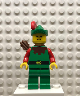 Forestman, Red, Green Hat, Red Plume, Quiver, cas323 Minifigure LEGO®   
