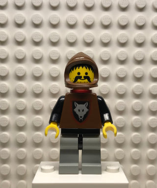 Wolfpack, Moustache, Black Arms and Light Gray legs, Brown Hood and Red Cape, cas252 Minifigure LEGO®   