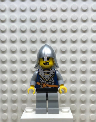 Fantasy Era, Crown Knight Scale Mail with Crown, Helmet with Neck Protector, Scar Across Lip, cas338 Minifigure LEGO®   