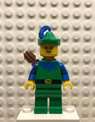 Forestman, Blue, Green Hat, Blue Feather, Quiver, cas132a Minifigure LEGO®   