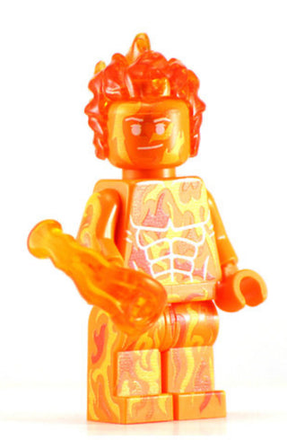 Human Torch Fantastic Four Custom Printed Minifigure Custom minifigure BigKidBrix   