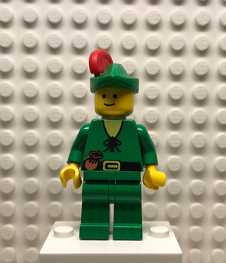 Forestman, Pouch, Green Hat, Red Plume, cas126 Minifigure LEGO®   
