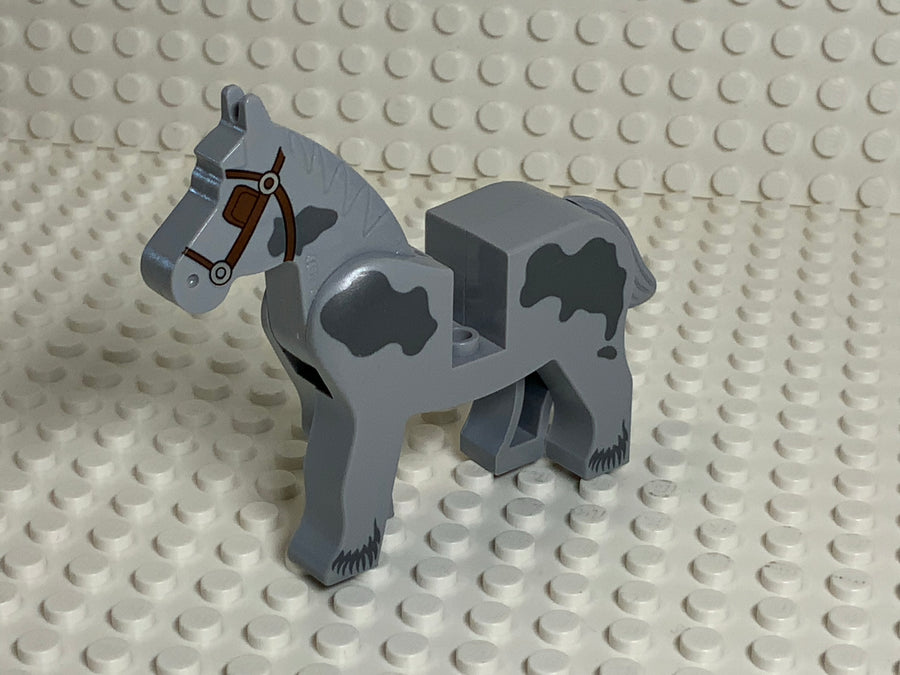 Light Bluish Gray LEGO® Horse with Spots & Eye Covers LEGO® Animals LEGO®   
