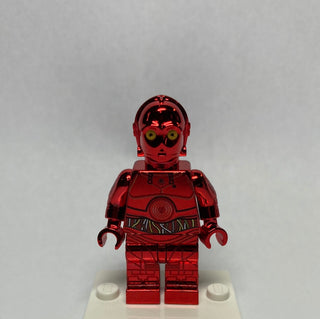 Protocol Droid Limited Edition Chrome Red Custom Printed & Inspired Lego Star Wars Minifigure Custom minifigure BigKidBrix   