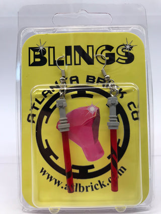 LEGO® Lightsaber Earrings Blings Atlanta Brick Co   