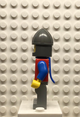 Crusader-Lion, Light Gray Legs, Dark Gray Chin-Guard, Blue Plastic Cape, cas116 Minifigure LEGO®   