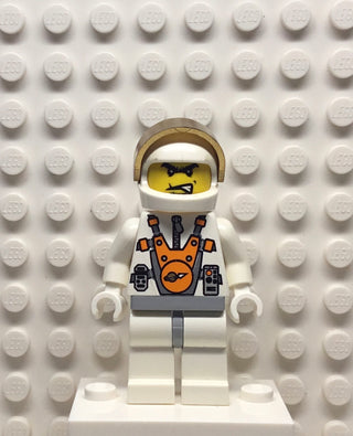 Mars Mission Astronaut with Angry Black Eyebrows and Messy Hair, mm009 Minifigure LEGO®   