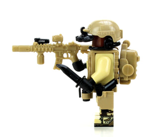 African American Special Forces Soldier Custom Minifigure Custom minifigure Battle Brick   
