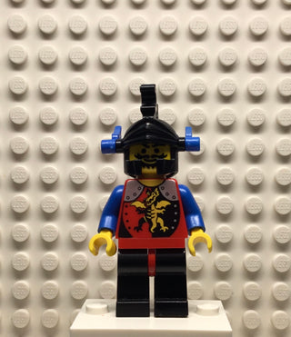 Dragon Knights, Knight 2, Black Legs with Red Hips, Black Dragon Helmet, Blue Plumes, cas015 Minifigure LEGO®   