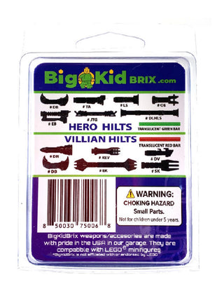 Hero Vs. Villain Black Hilt Pack Custom, Accessory BigKidBrix   