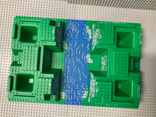 32x48 Raised Baseplate w/ 4 Corner Pits & River Pattern 30271px1 LEGO® Part LEGO®   