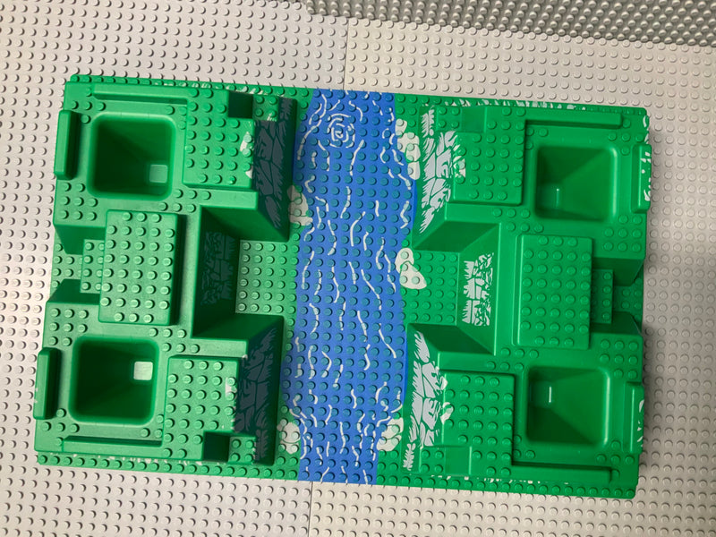 32x48 Raised Baseplate w/ 4 Corner Pits & River Pattern 30271px1 LEGO®