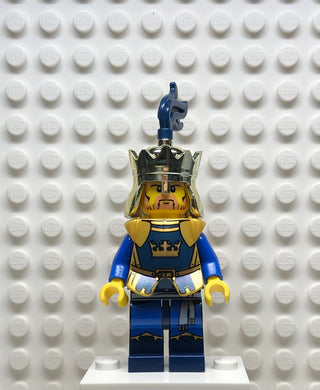 Fantasy Era, Crown King (Brutus), No Cape, Printed Legs, Dark Blue Plume, cas425 Minifigure LEGO®   
