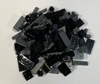 Brand New, Unused Bulk Basic LEGO® Pieces by color Bulk LEGO® Black and Dark Bluish Gray - 4ozs  