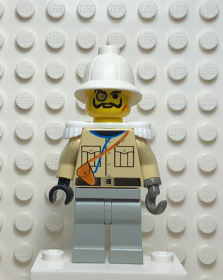 Baron von Barron with Pith Helmet and White Epaulettes, adv039 Minifigure LEGO®   