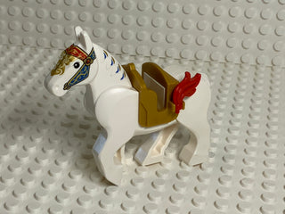 White LEGO® Horse w/ Movable Legs & Ornate Bridle LEGO® Animals LEGO®   