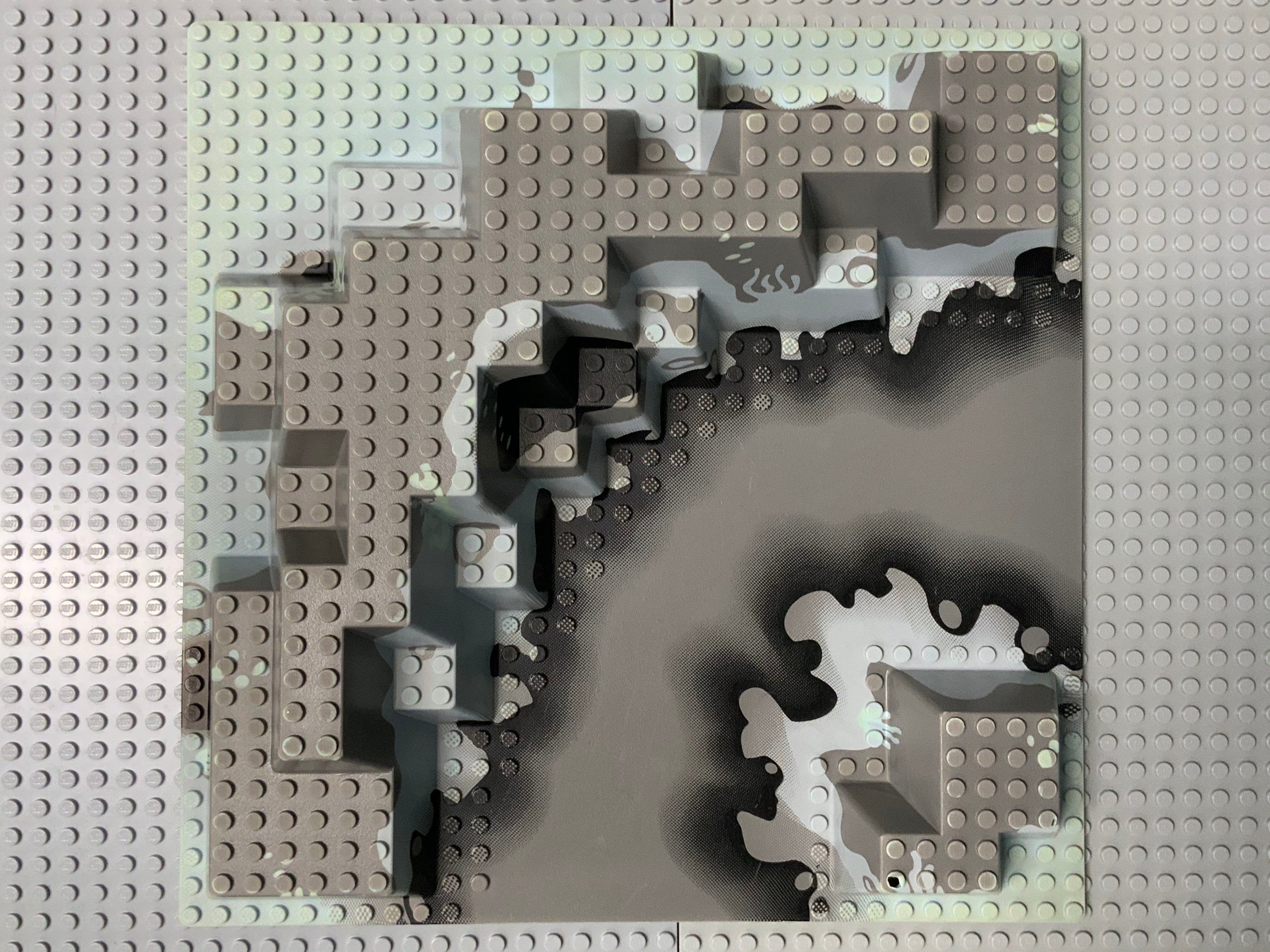 32x32 Raised Baseplate Canyon w/ Gray Underwater Pattern 6024px3