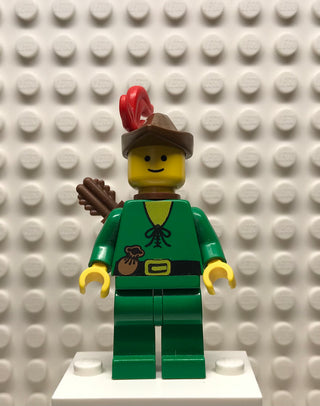 Forestman, Pouch, Brown Hat, Red 3-Feather Plume, Quiver, cas320 Minifigure LEGO®   