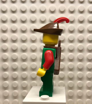 Forestman, Red, Brown Hat, Red Feather, Quiver, cas284 Minifigure LEGO®   