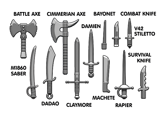 BRICKARMS Blade Weapons Pack