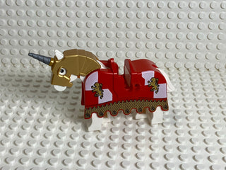LEGO® Horse Barding, Armor Red w/ Gold Lions & Gold Chain Mail LEGO® Animals LEGO®   