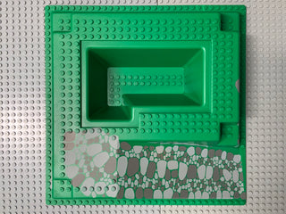 32x32 Raised Baseplate W/ Ramp & Pit, Gray/Gray Pattern 2552px6 LEGO® Part LEGO®   