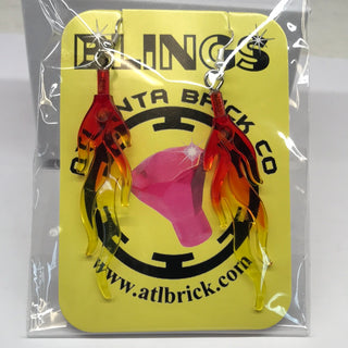 Large Flame Earrings Blings Atlanta Brick Co   