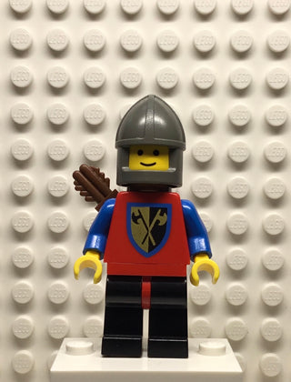 Crusader-Axe, Black Legs with Red Hips, Dark Gray Chin-Guard, Quiver, cas237a Minifigure LEGO®   