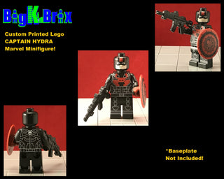 Captain Hydra Custom Printed & inspired Marvel Lego Minifigure. Custom minifigure BigKidBrix   