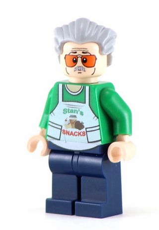 STAN LEE Stan's Snacks Custom Printed & Inspired Lego Marvel Minifigure Custom minifigure BigKidBrix   