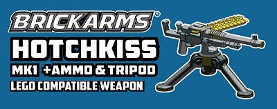 BRICKARMS Hotchkiss Mk1 M1909 + Ammo & Tripod