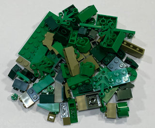 Brand New, Unused Bulk Basic LEGO® Pieces by color Bulk LEGO® Shades of Dark Green - 2.5ozs  
