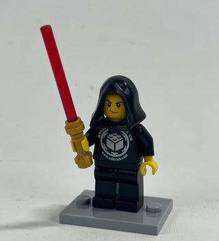 Darth Garth the Cringe, Custom ABC Exclusive Minifigure Custom minifigure Atlanta Brick Co Darth Garth with Stand  