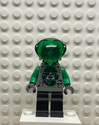 Insectoids Zotaxian Alien - Male, Gray and Green with Green Circuits and Silver Panels (Techno Leon), sp024 Minifigure LEGO®   