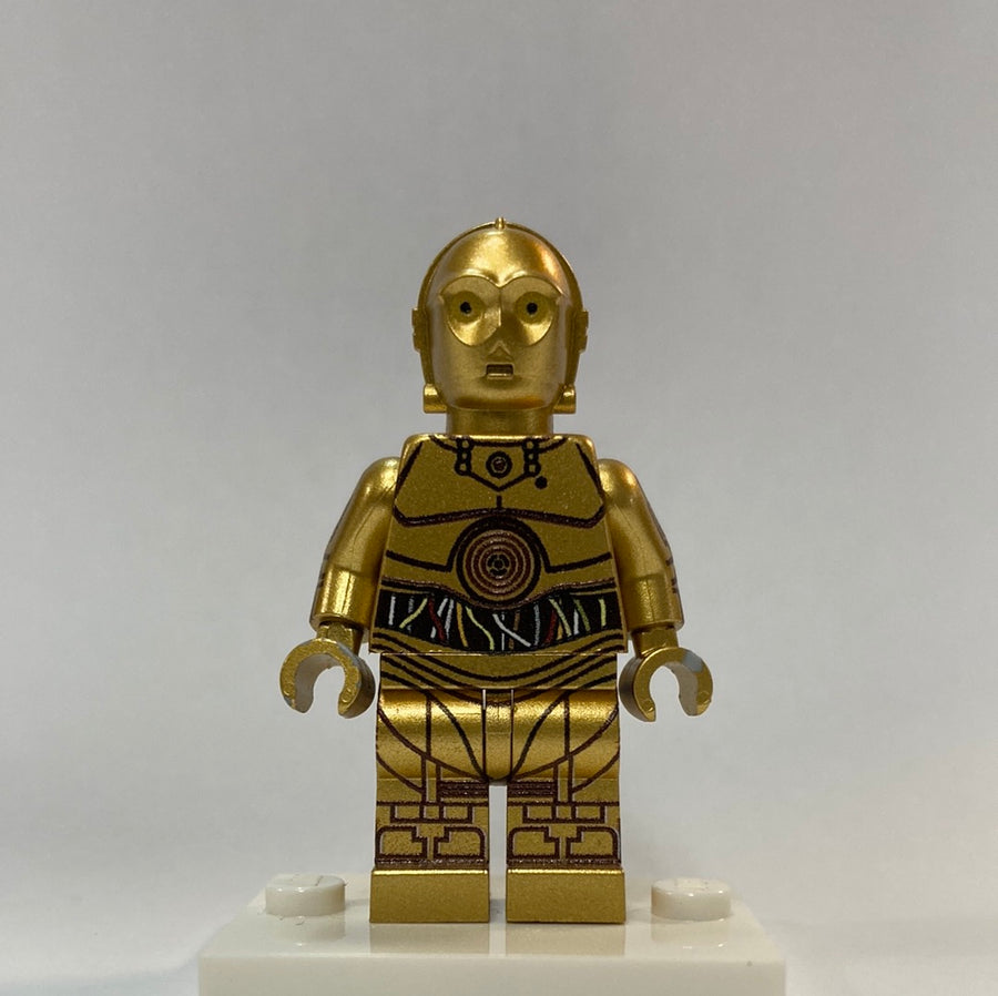 Protocol Droid Limited Edition Metallic Gold Custom Printed & Inspired Lego Star Wars Minifigure Custom minifigure BigKidBrix   