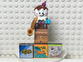 Ice Cream Saxophonist, vidbm01-1 Minifigure LEGO® Complete with stand and accessories  