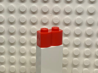 1x2 Brick Modified with Log Profile, Lego® Part Number 30136 Red Part LEGO®   