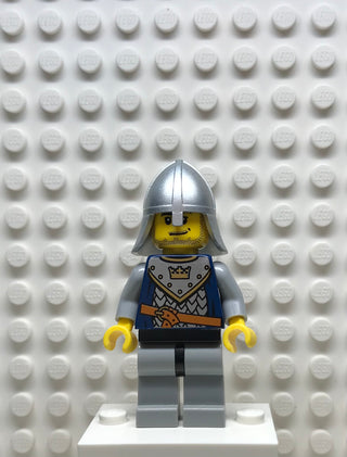 Fantasy Era, Crown Knight Scale Mail with Crown, Helmet with Neck Protector, Smirk and Stubble Beard, cas342 Minifigure LEGO®   