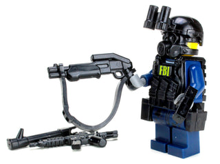 FBI SWAT Response Officer Custom Minifigure Custom minifigure Battle Brick   