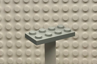 2x4 Plate, Lego® Part Number 3020 Light Gray Part LEGO®   
