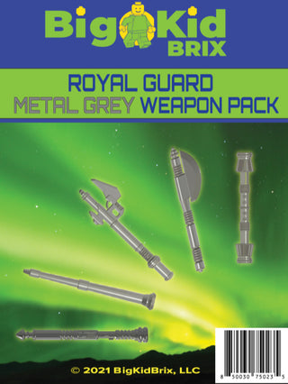 Royal Guard Metal Grey Weapon Pack Custom, Accessory BigKidBrix   